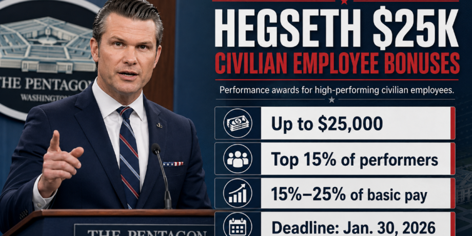 Hegseth $25K Civilian Employee Bonuses